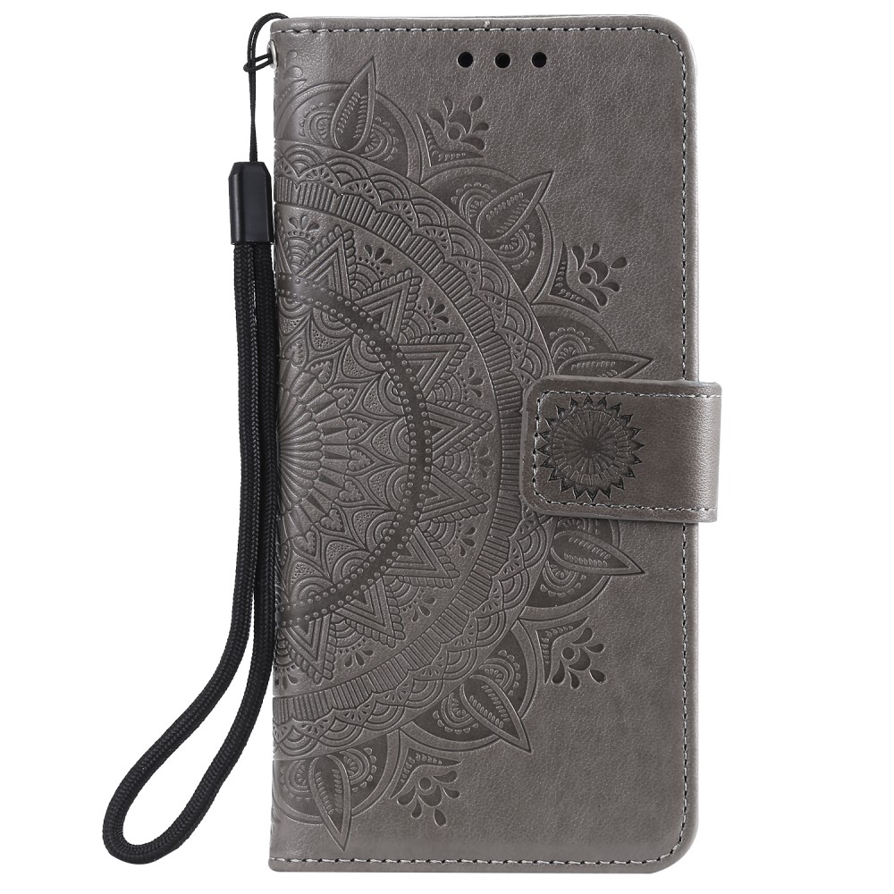  iPhone 13 Mini - Mandala Läder Fodral - Grå