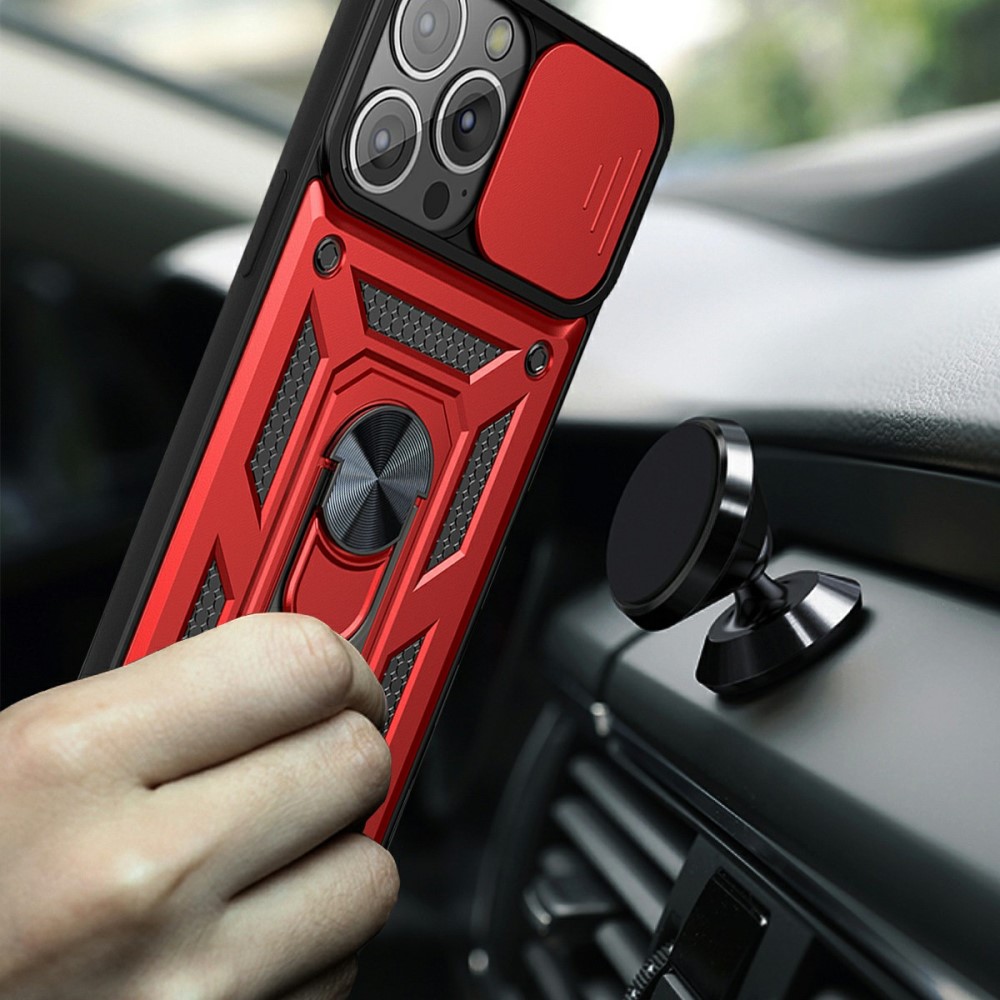  iPhone 13 Mini - CamShield Armor Hybrid Ring Skal - Roséguld