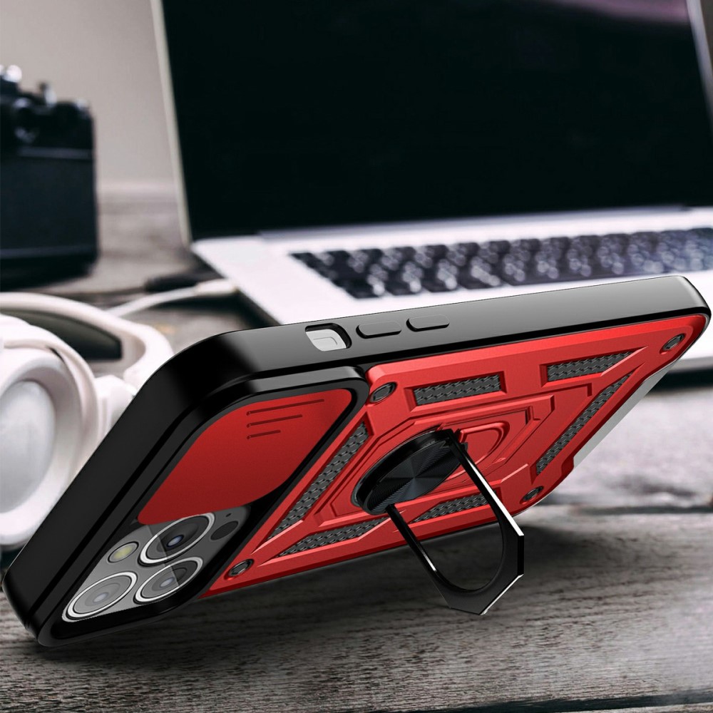  iPhone 13 Mini - CamShield Armor Hybrid Ring Skal - Roséguld