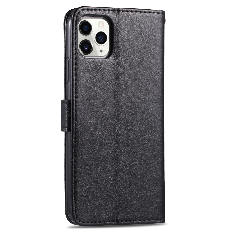 AZNS iPhone 13 Mini - AZNS Klassiskt Läder Fodral - Svart