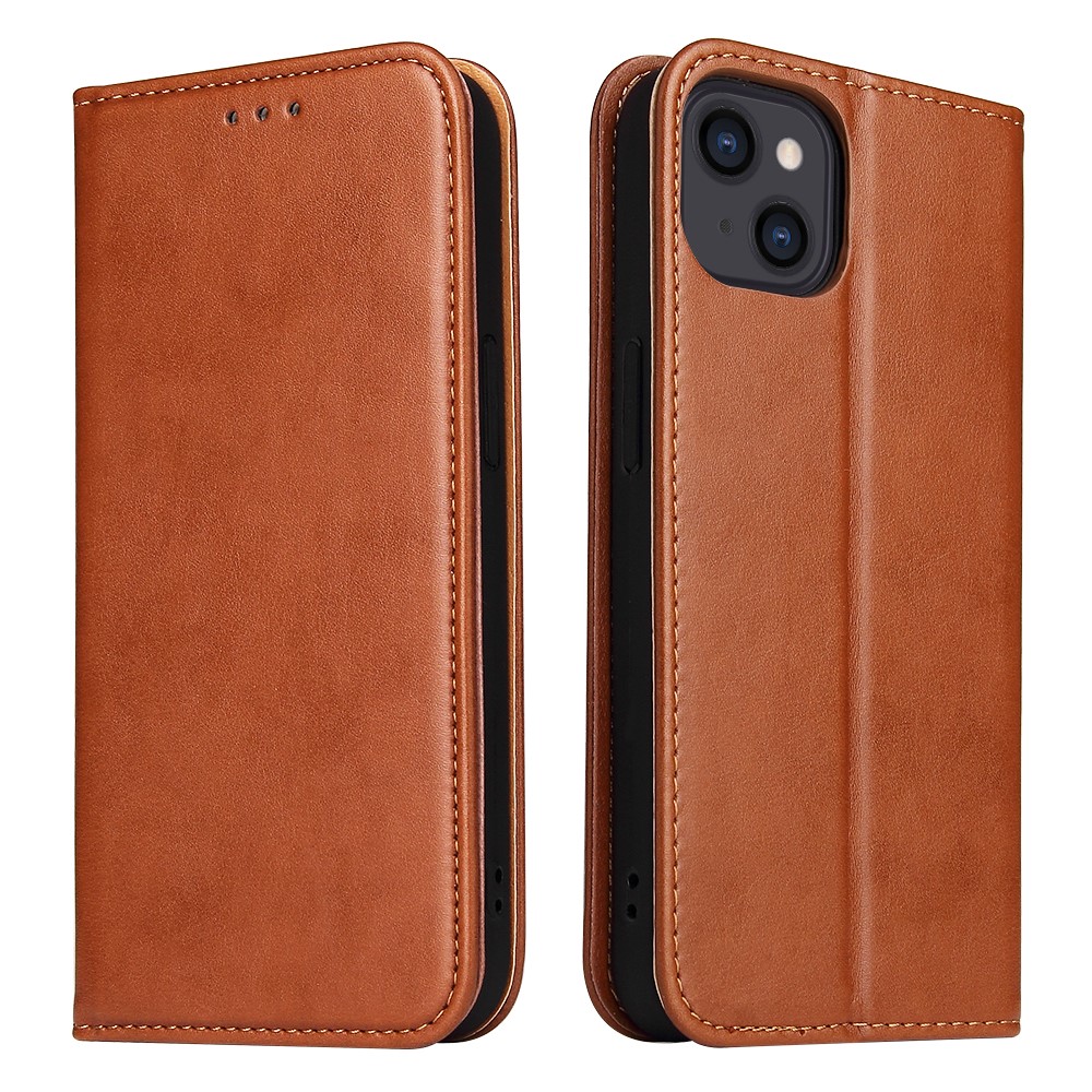  iPhone 13 Mini - Läder Flip Fodral - Brun