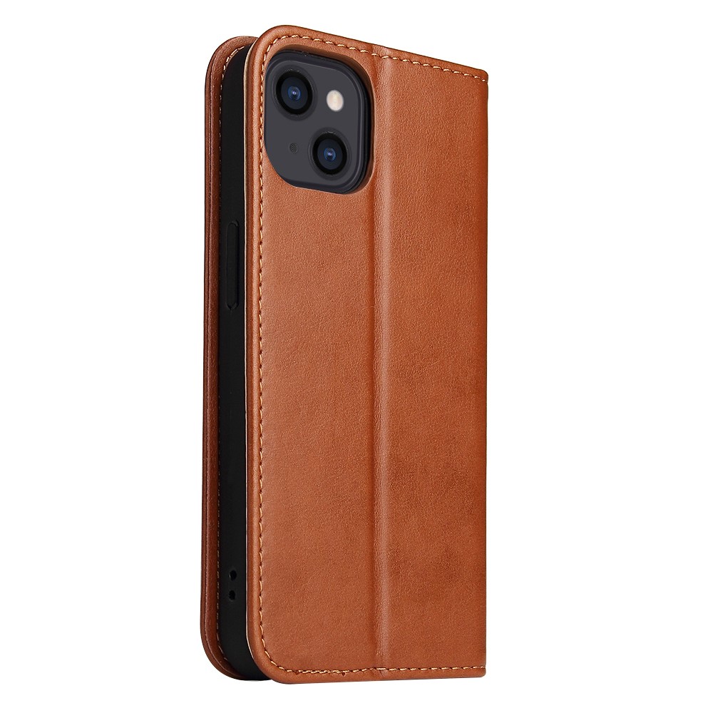  iPhone 13 Mini - Läder Flip Fodral - Brun