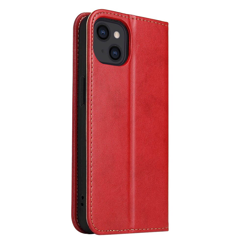  iPhone 13 Mini - Läder Flip Fodral - Röd