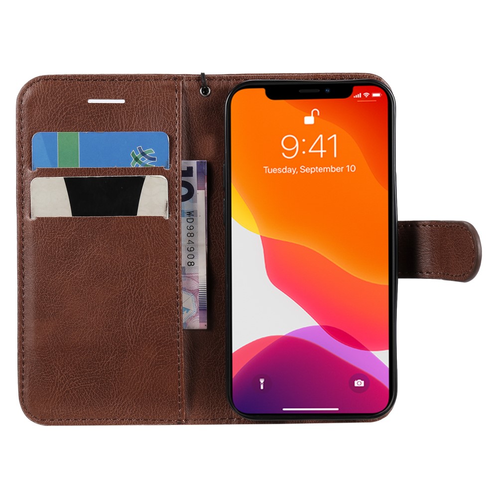  iPhone 13 Mini - Solid Läder Fodral - Brun