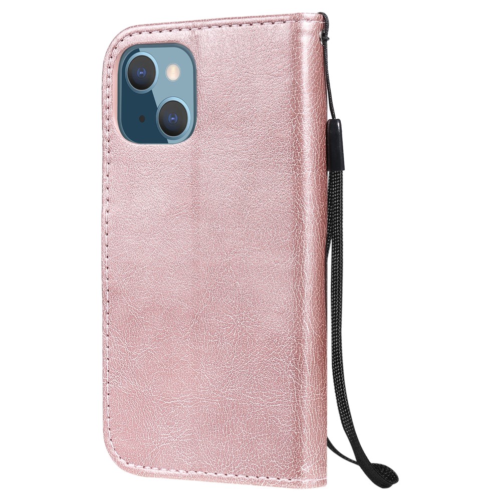  iPhone 13 Mini - Solid Läder Fodral - Roséguld