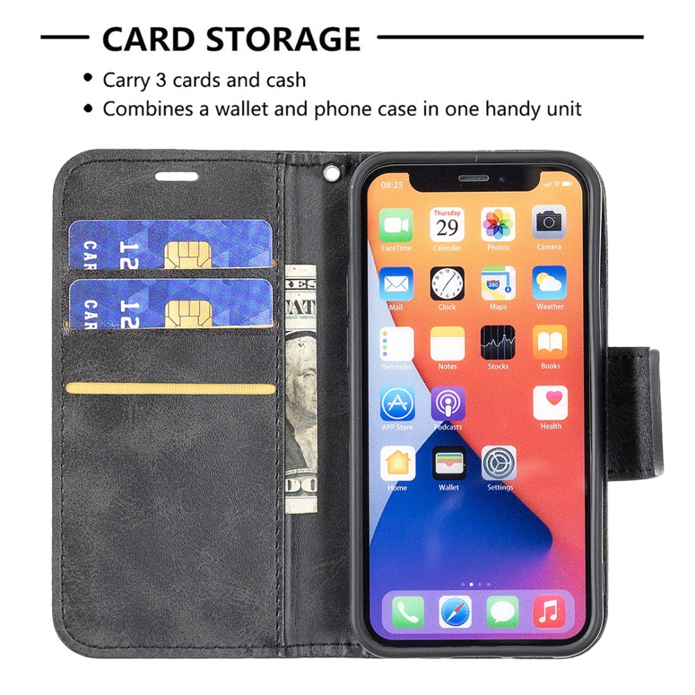  iPhone 13 Mini - Shark Solid Läder Fodral - Svart