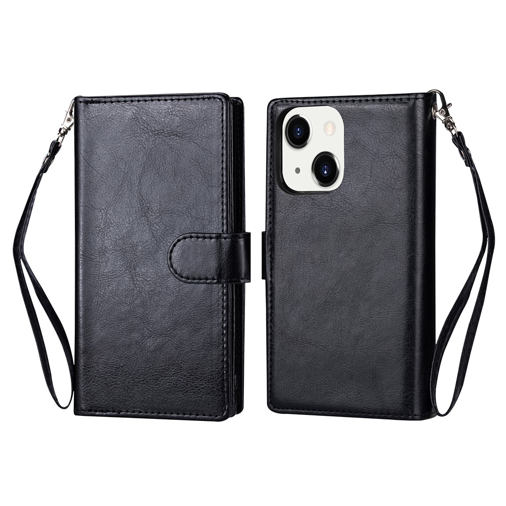  iPhone 13 Mini - 2in1 9-korts Magnet Fodral / Skal - Svart