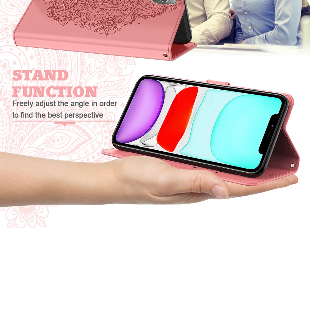  iPhone 13 Mini - Flower Mandala Fodral - Roséguld