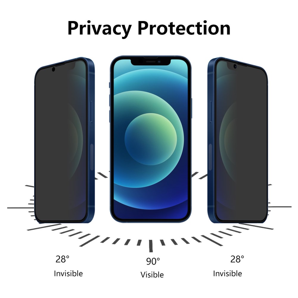 HAT PRINCE iPhone 13 Mini - 2-PACK HAT PRINCE Privacy 28° Skärmskydd Härdat Glas