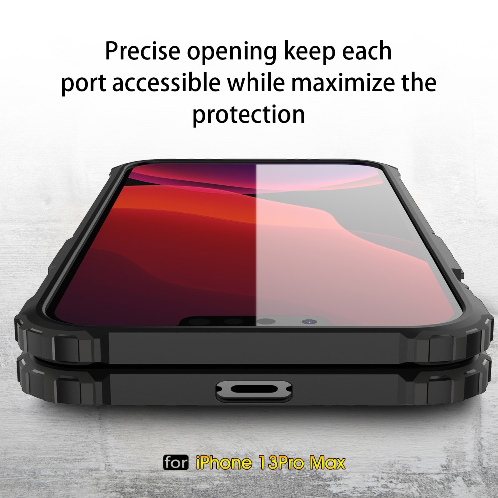  iPhone 13 Pro Max - Shockproof Armor Hybrid Skal - Silver