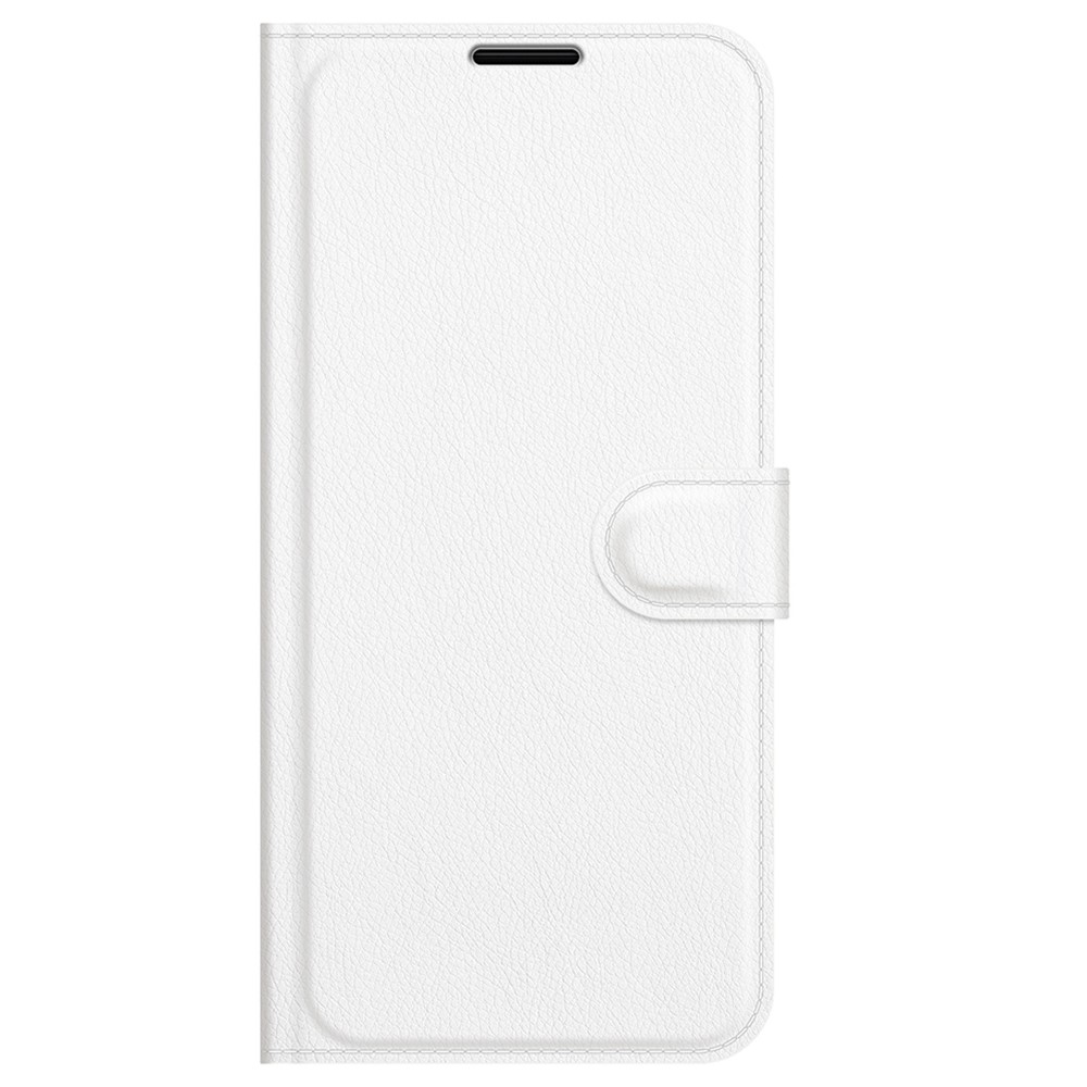  iPhone 13 Pro Max - Litchi Slim Läder Fodral - Vit