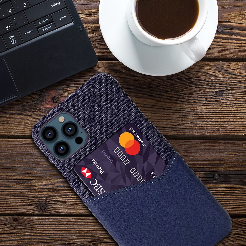 KSQ iPhone 13 Pro Max - KSQ Skal Med Kortfack - Blå