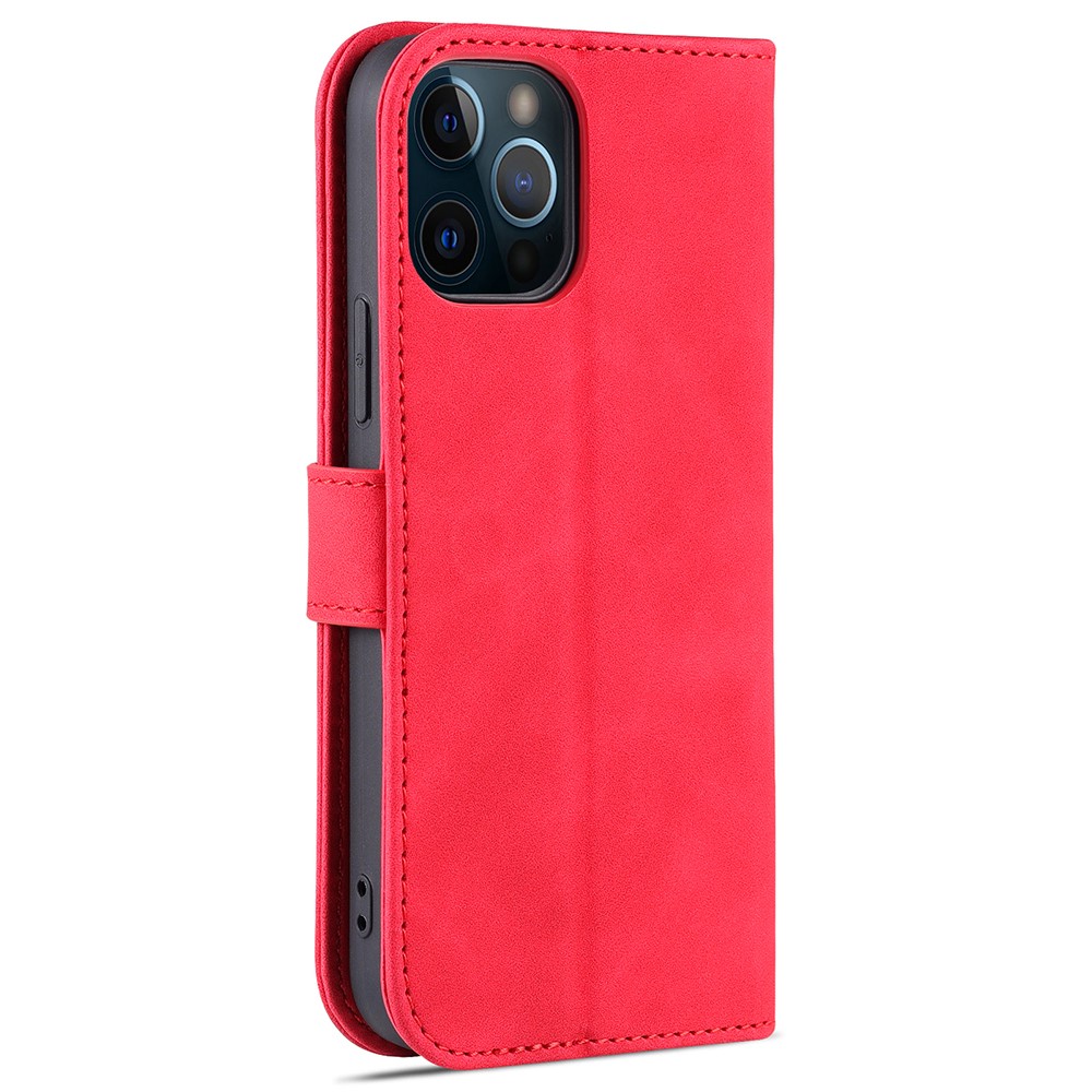 AZNS iPhone 13 Pro Max - AZNS Läder Fodral - Röd