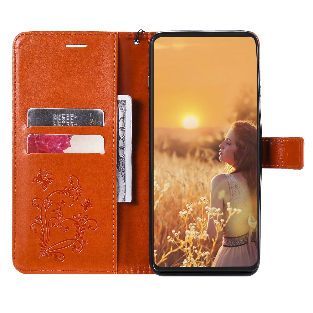  iPhone 13 Pro Max - Butterfly Läder Fodral - Orange