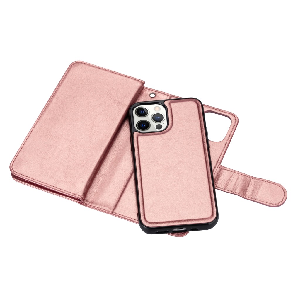  iPhone 13 Pro Max - 9-Korts 2in1 Magnet Fodral / Skal - Roséguld