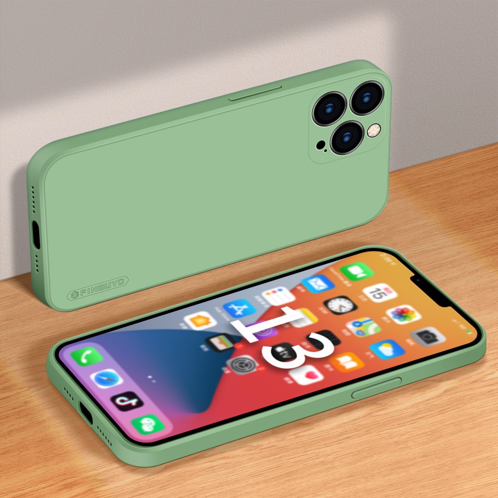 PINWUYO iPhone 13 Pro Max - PINWUYO Liquid Silikon Skal - Grön
