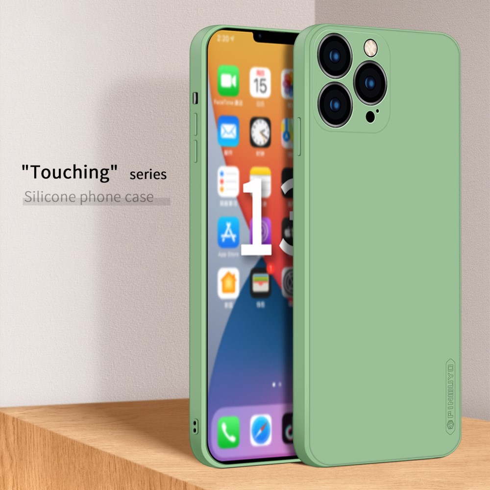 PINWUYO iPhone 13 Pro Max - PINWUYO Liquid Silikon Skal - Grön