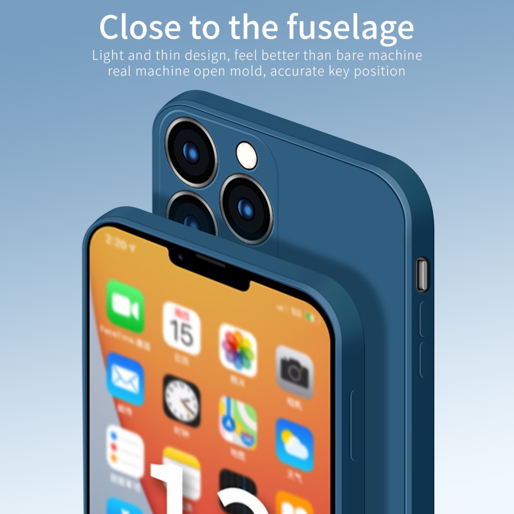 PINWUYO iPhone 13 Pro Max - PINWUYO Liquid Silikon Skal - Grön