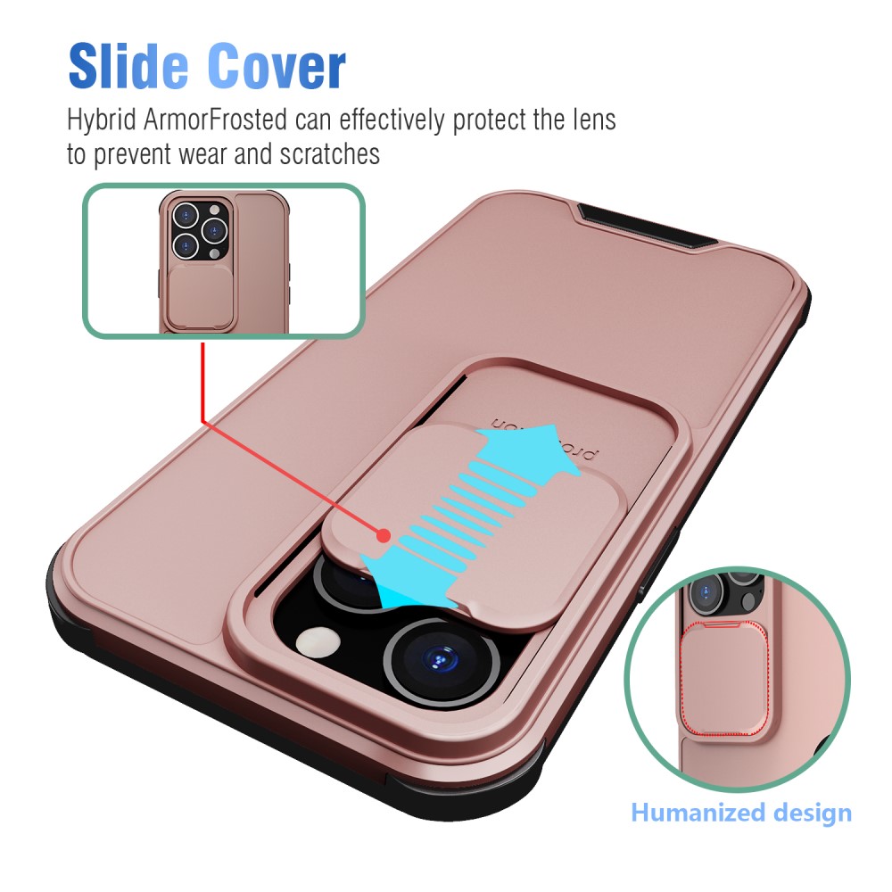  iPhone 13 Pro Max - CamShield Hybrid Skal - Roséguld