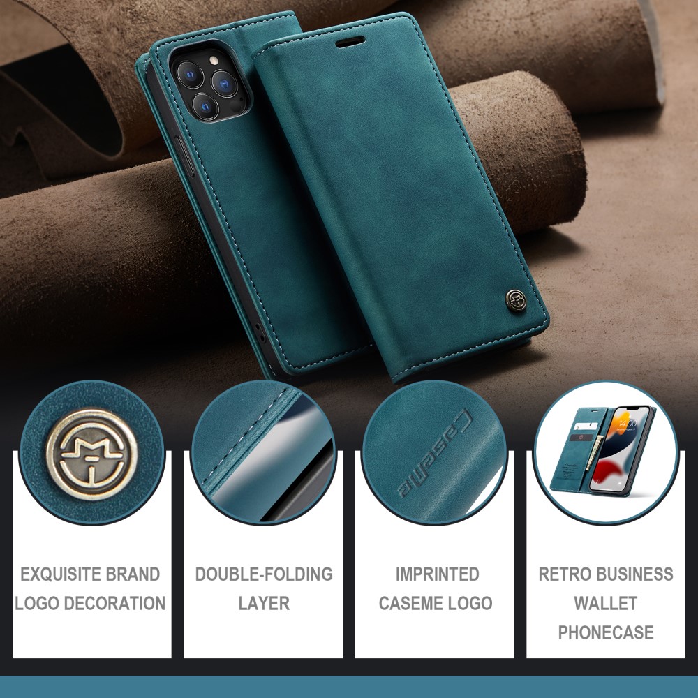 CASEME iPhone 13 Pro Max - CASEME Retro Fodral - Grön