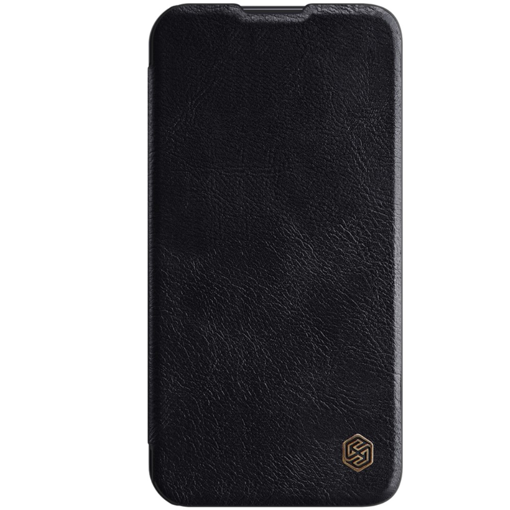 NILLKIN iPhone 13 Pro Max - NILLKIN Qin CamShield Läder Fodral - Svart