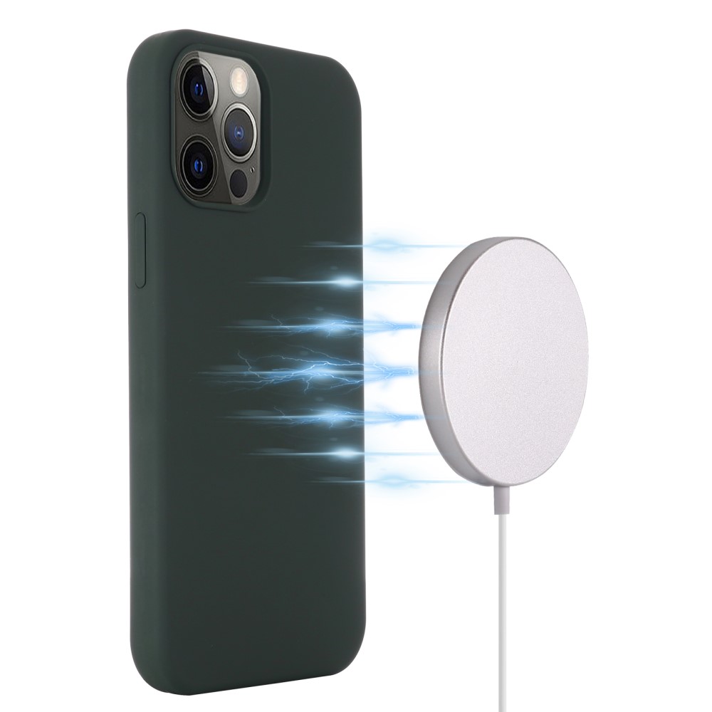  iPhone 13 Pro Max - MagSafe Liquid Silikon Skal - Grön