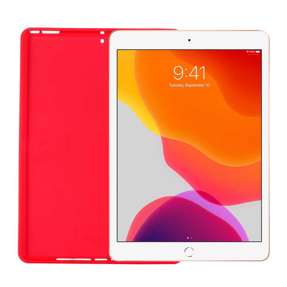  iPad 10.2 2019/2020/2021, Air 10.5 2019 Skal Liquid Silikon Röd