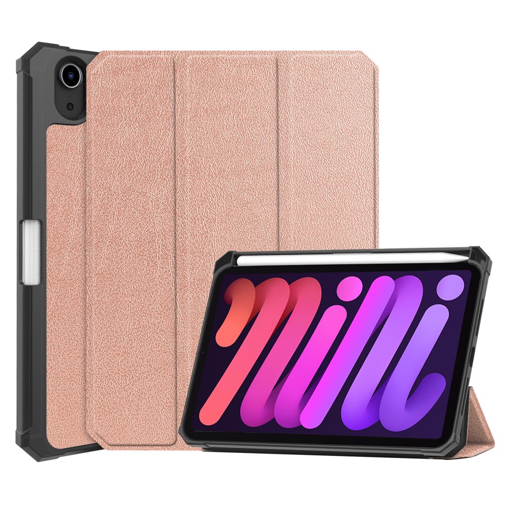  iPad Mini 2024/2021 Fodral Shockproof Tri-Fold Med Pennhållare