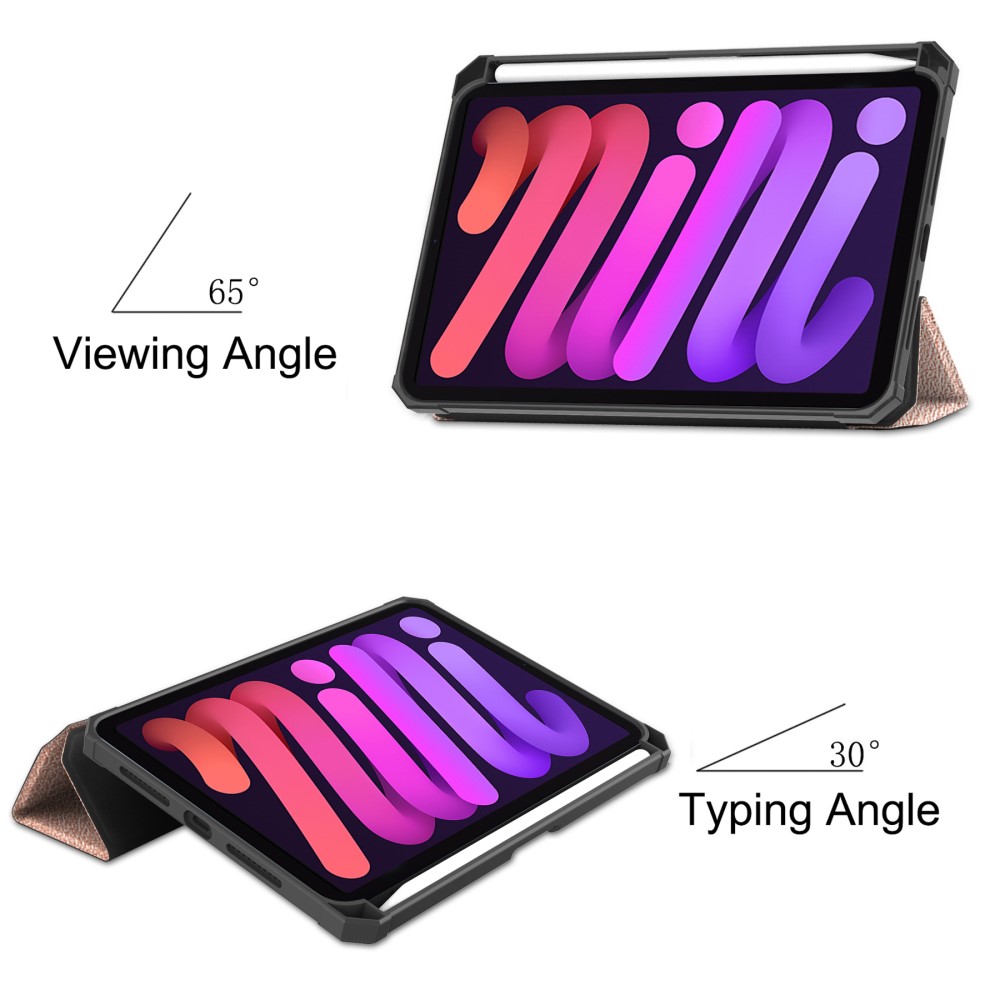  iPad Mini 2024/2021 Fodral Shockproof Tri-Fold Med Pennhållare