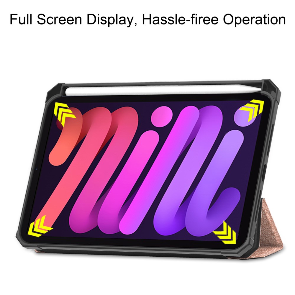  iPad Mini 2024/2021 Fodral Shockproof Tri-Fold Med Pennhållare