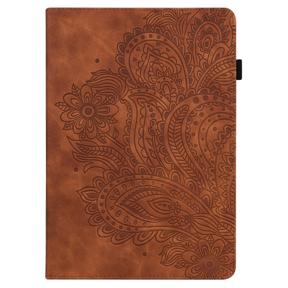  iPad Mini 2024/2021 Fodral Mandala Flower Case Stand Brun