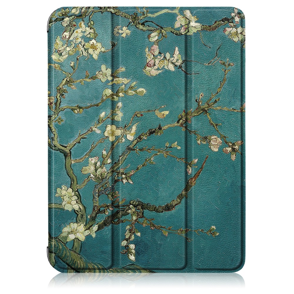  iPad Mini 2024/2021 Fodral Tri-Fold Pennhållare Peach Blossom