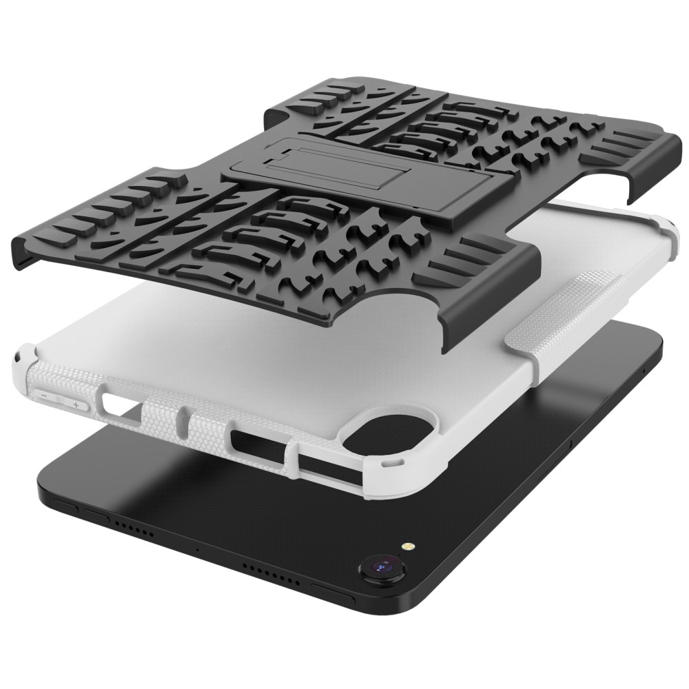  iPad Mini 2024/2021 Skal Rugged Kickstand Armor Vit