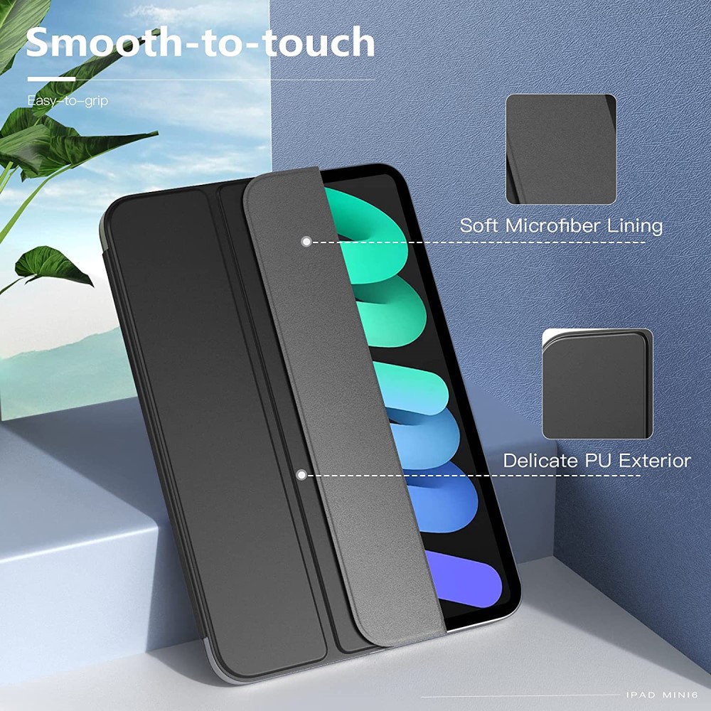  iPad Mini 2024/2021 2in1 Magnetiskt Fodral Svart