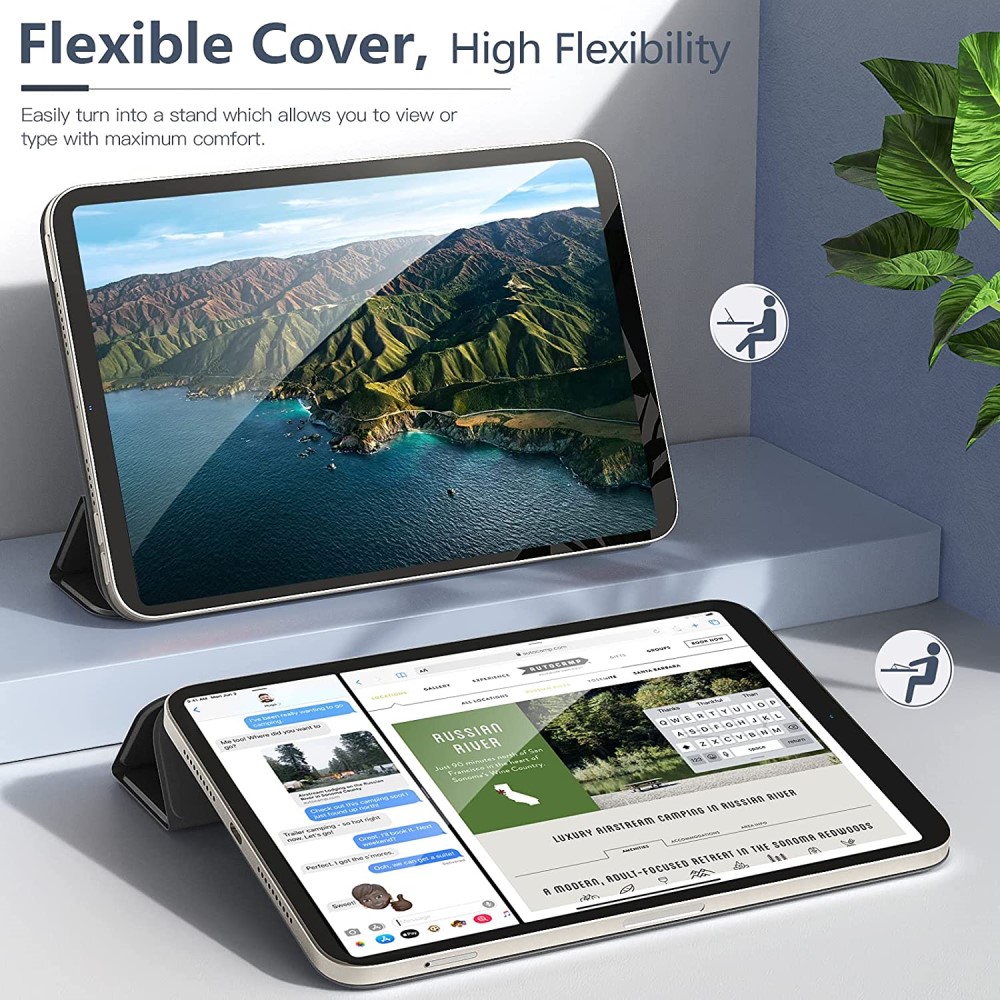  iPad Mini 2024/2021 2in1 Magnetiskt Fodral Svart