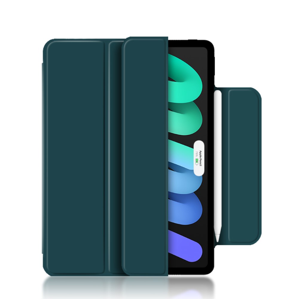  iPad Mini 2024/2021 2in1 Magnetiskt Tri-Fold Fodral Grön