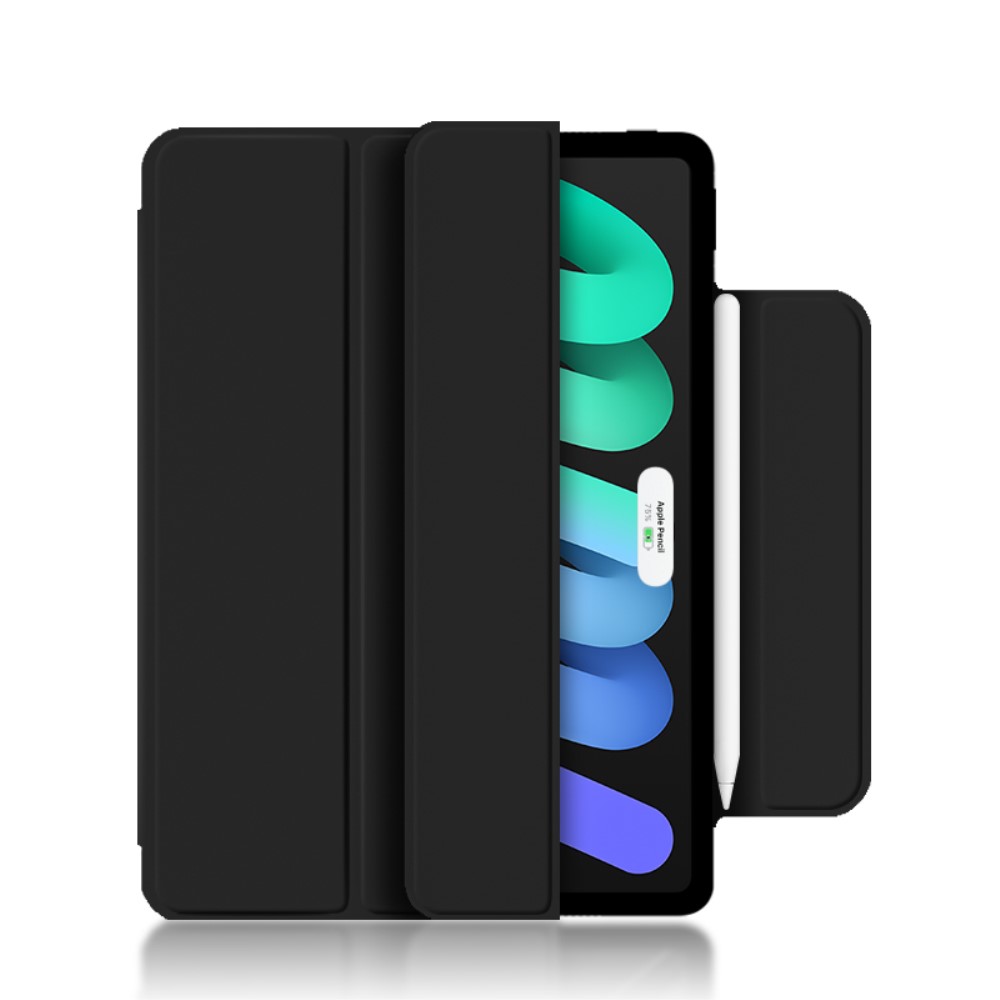  iPad Mini 2024/2021 2in1 Magnetiskt Tri-Fold Fodral Svart