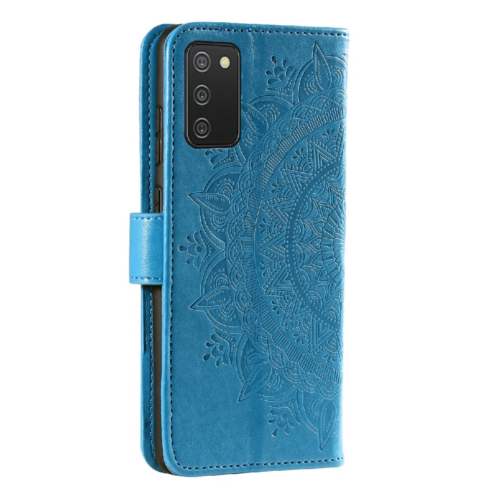  Samsung Galaxy A03s Fodral Mandala Läder Blå