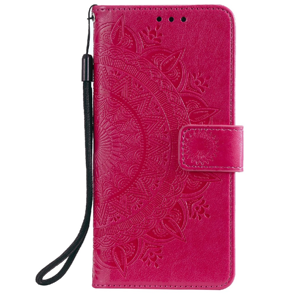  Samsung Galaxy A03s Fodral Mandala Läder Rosa