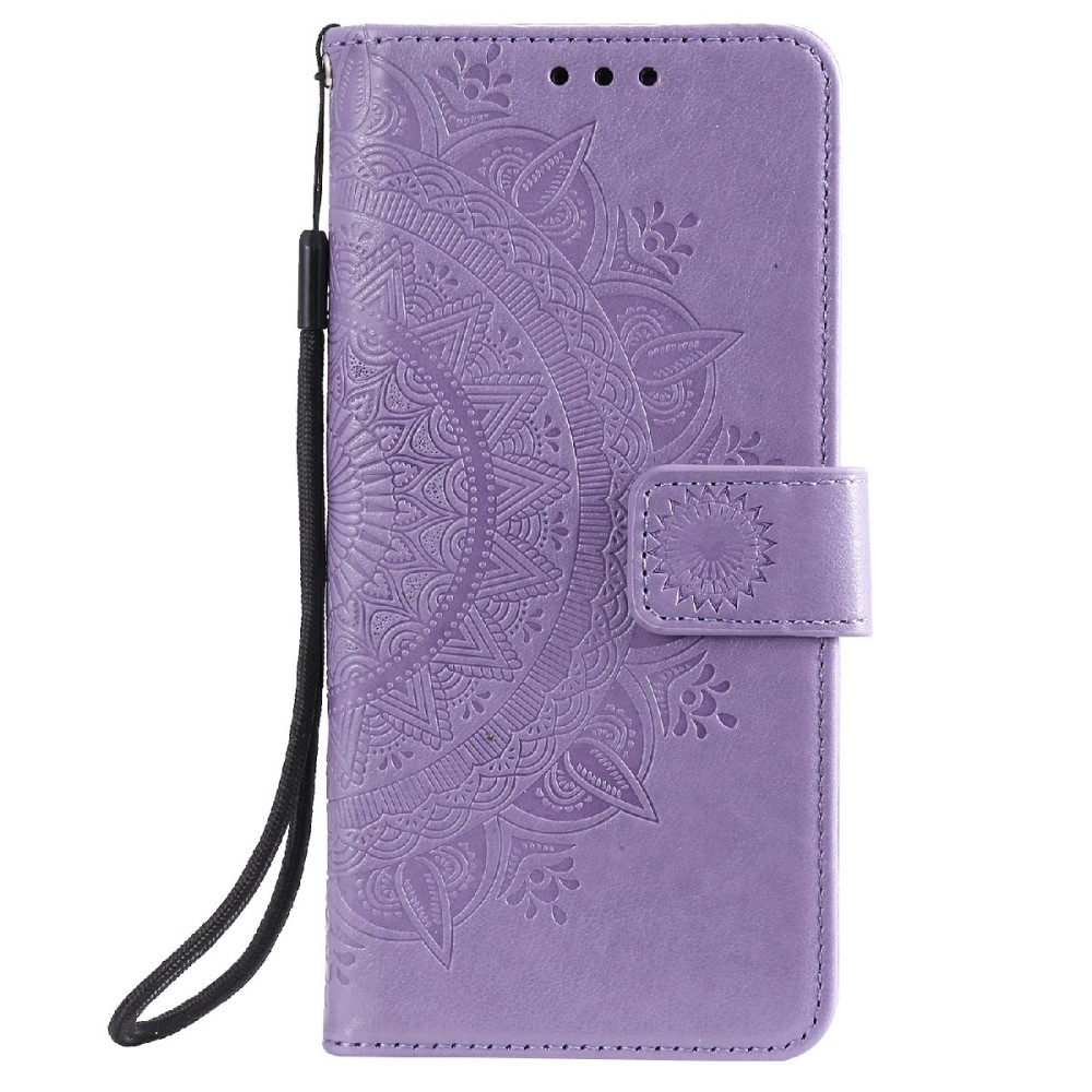  Samsung Galaxy A03s Fodral Mandala Läder Lila