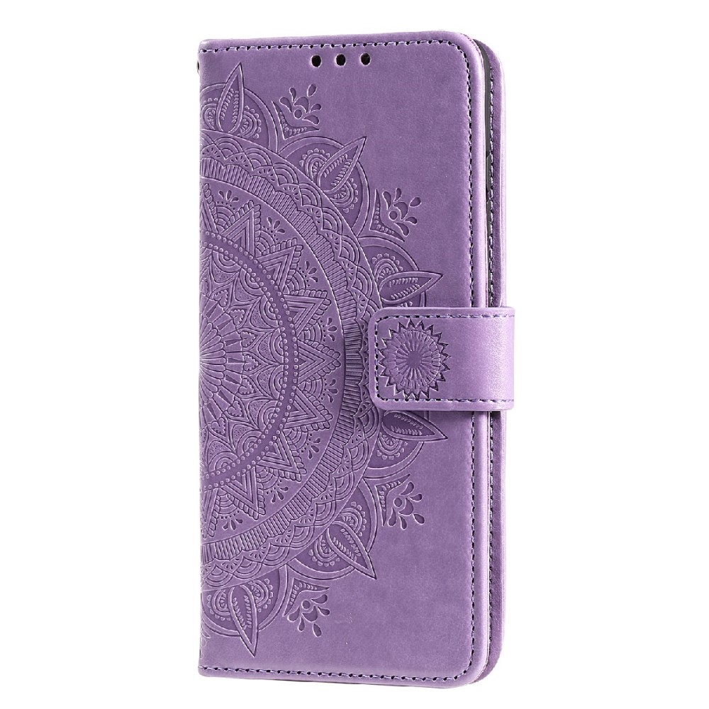  Samsung Galaxy A03s Fodral Mandala Läder Lila