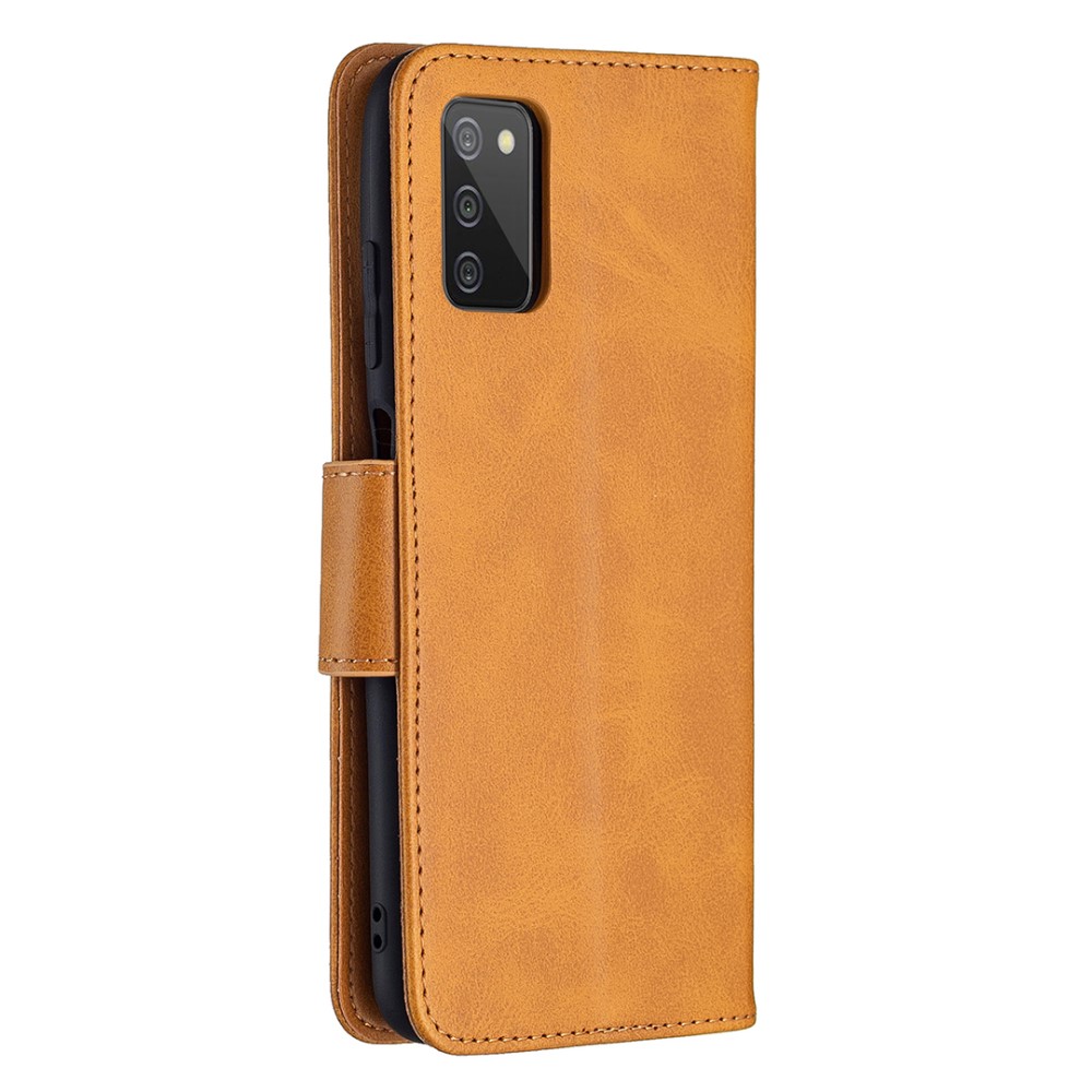  Samsung Galaxy A03s Fodral Läder Solid Shark Ljus Brun