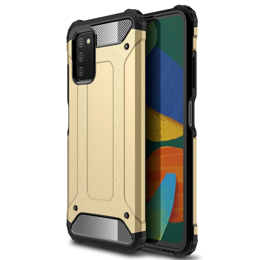  Samsung Galaxy A03s Skal Shockproof Armor Hybrid Guld