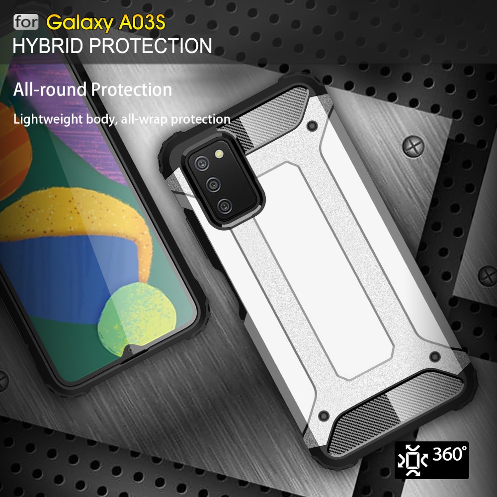  Samsung Galaxy A03s Skal Shockproof Armor Hybrid Guld