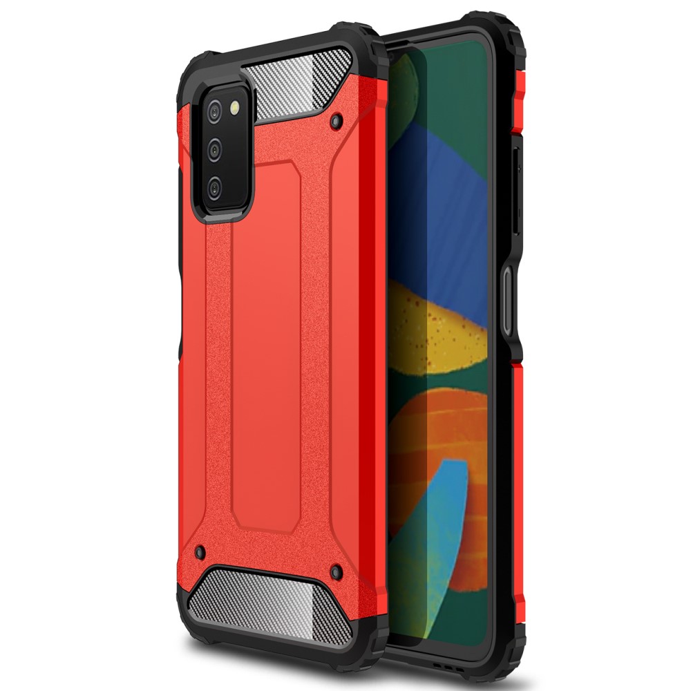  Samsung Galaxy A03s Skal Shockproof Armor Hybrid Röd
