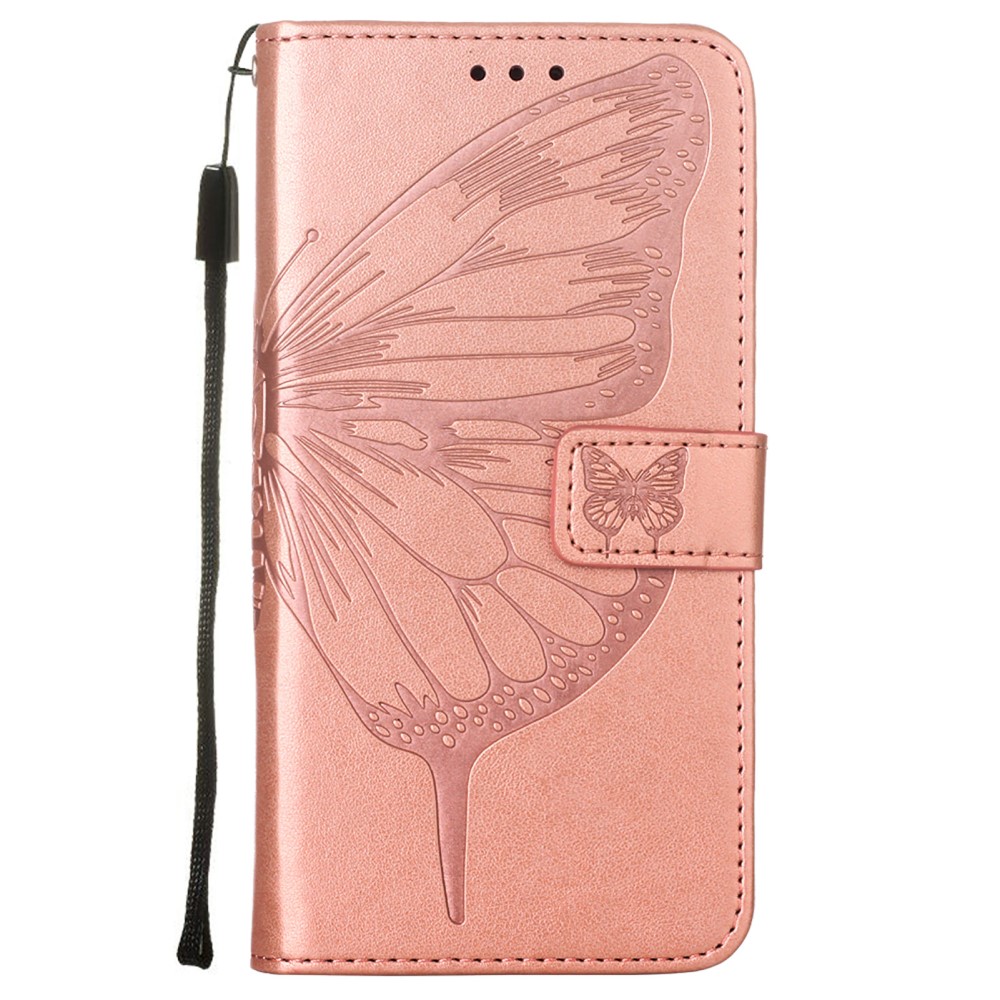  Samsung Galaxy A03s Fodral Tryckt Butterfly Roséguld