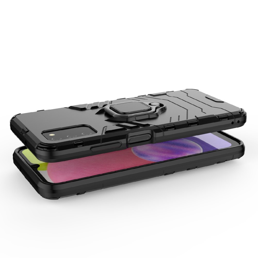  Samsung Galaxy A03s Skal Hybrid Ring Svart