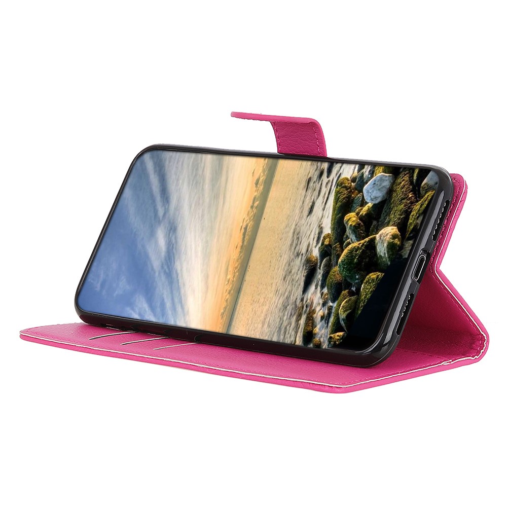  Sony Xperia 5 III Fodral Litchi Textur Rosa