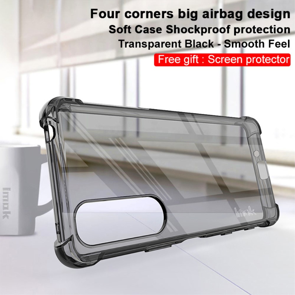 IMAK IMAK Sony Xperia 5 III Skal Shockproof TPU + Skärmskydd Tonad Svart