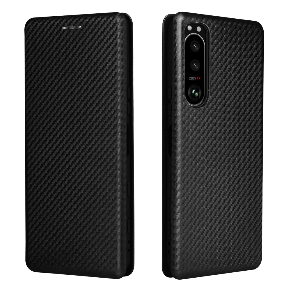  Sony Xperia 5 III Fodral Kolfiber Textur Svart